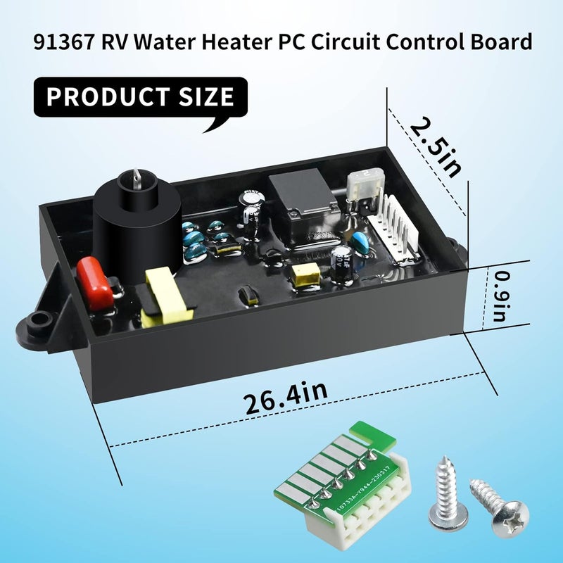 Vanshly 91367 RV Water Heater PC Control Board Replace for Atwood 93307,93865,93253,93257 Compatible with GCH6-4E/6E/7E,G6A-6E/7E/8E GH10-1E/2E/3E GH6-3E/4E/6E/7E - Image 5